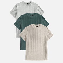 Kit 03 Camisetas Masculinas Texturizadas