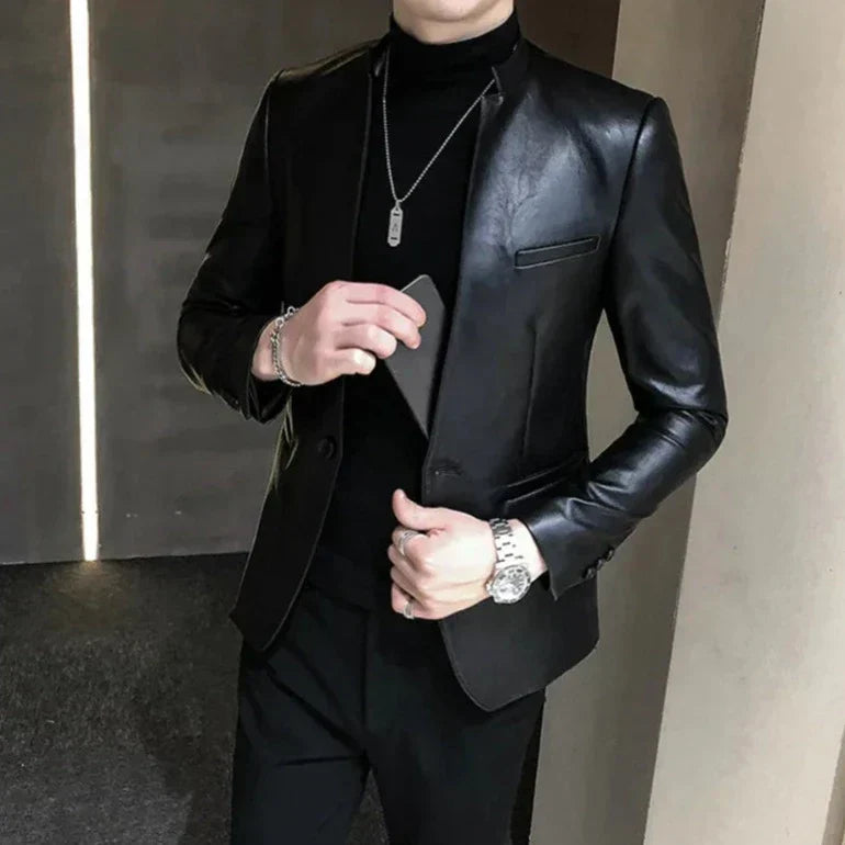 Jaqueta de Couro Masculina Zorvik® S1280