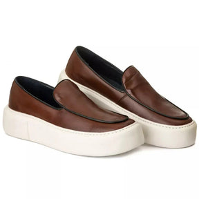 Sapato Mocassim Casual Masculino Slip On Everest Estiloso 5cm Esporte Fino Sola Alta